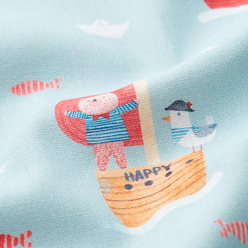 Tissu de décoration Semi-panama Navire de pirates – bleu bébé,  image number 2