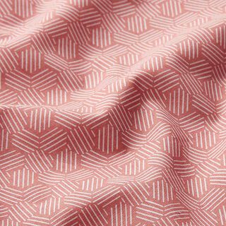 Tissu en coton Cretonne Alvéoles graphiques – terre cuite, 