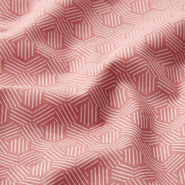 Tissu en coton Cretonne Alvéoles graphiques – terre cuite,  image number 2