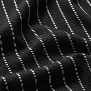 Jersey romanite à fines rayures doubles – noir, 