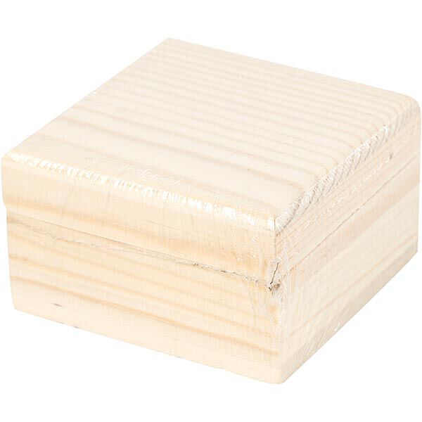 Boîte à bijoux en bois [6x6x3,5cm],  image number 3