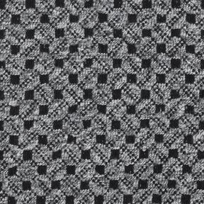 Tissu pour manteau petits carreaux – gris clair/noir, 