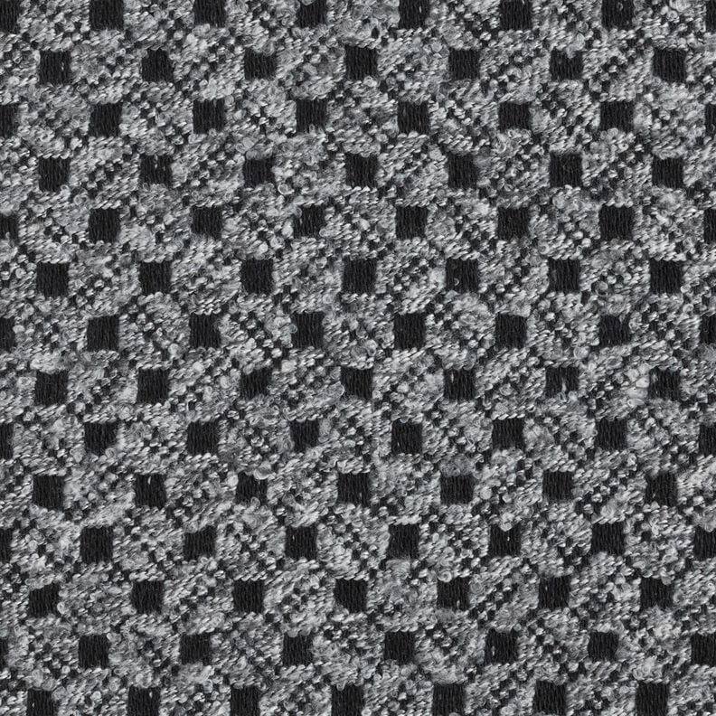 Tissu pour manteau petits carreaux – gris clair/noir, image number 1