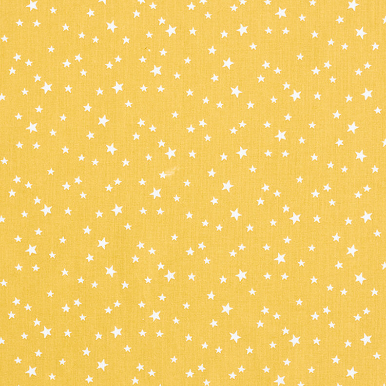 Popeline coton Étoiles irrégulières – moutarde,  image number 1