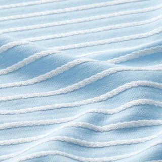 Cordelette en tricot fin – bleu clair/blanc, 
