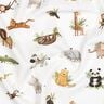 GOTS Jersey coton jolis animaux des steppes Impression numérique | Poppy Fabrics – blanc/olive clair,  thumbnail number 2