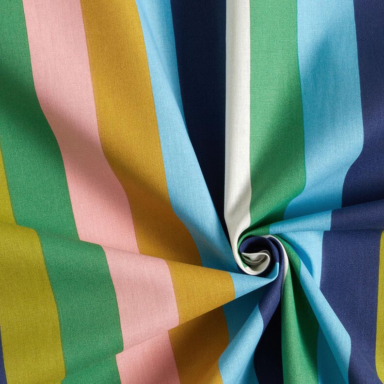 Popeline coton Rayures – bleu/vert,  image number 3