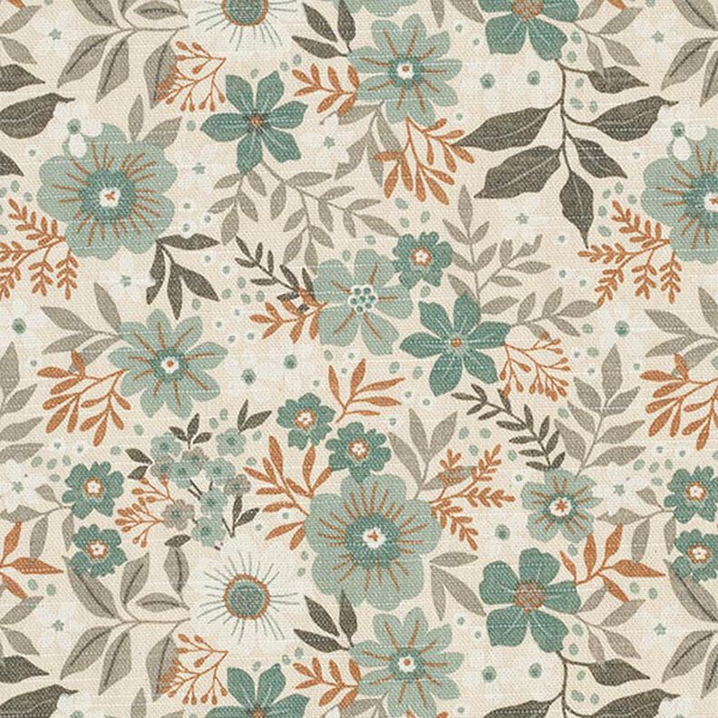 Tissu de décoration Semi-panama splendeur florale – roseau/nature,  image number 1