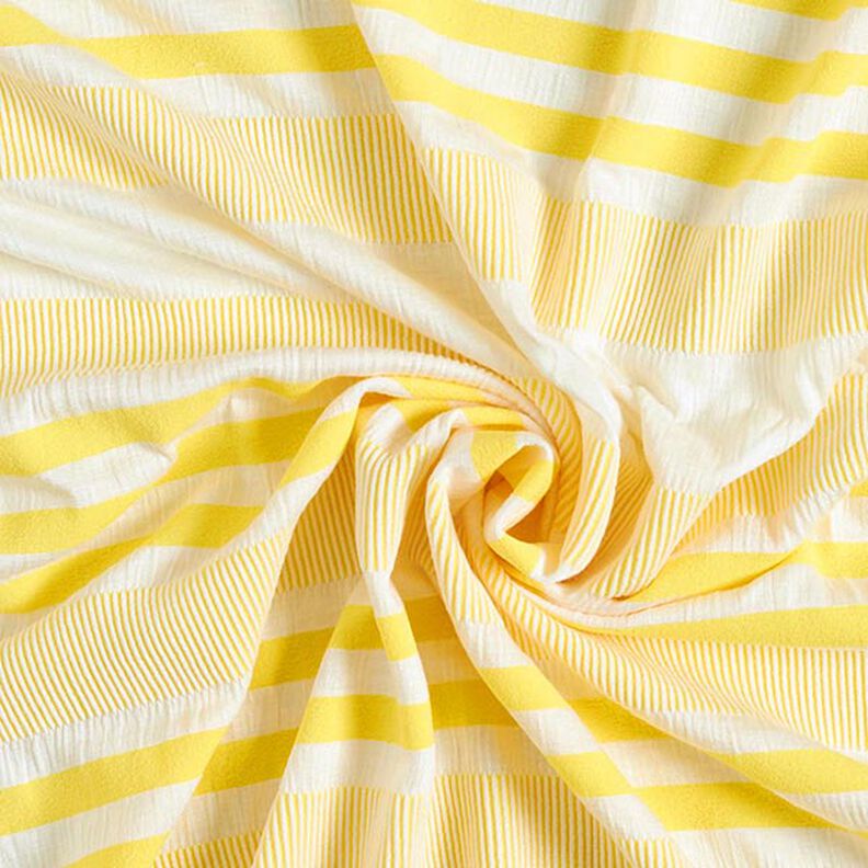 Jersey viscose aspect crash – blanc/jaune citron, image number 4