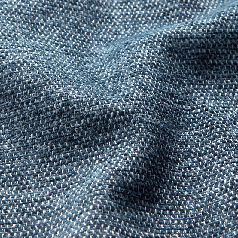 Tissu de revêtement Chenille Chiné – bleu/argent,  image number 2