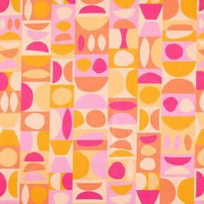 Tissu de décoration Semi-panama Variations colorées – jaune clair/violet pastel | Reste 70cm, 