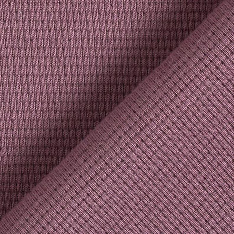 Mini Jersey de coton gaufré uni – aubergine,  image number 4