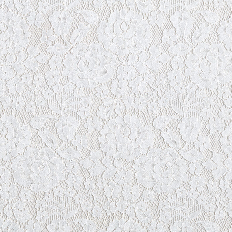 Tissu fin en dentelle Motif floral – blanc,  image number 1