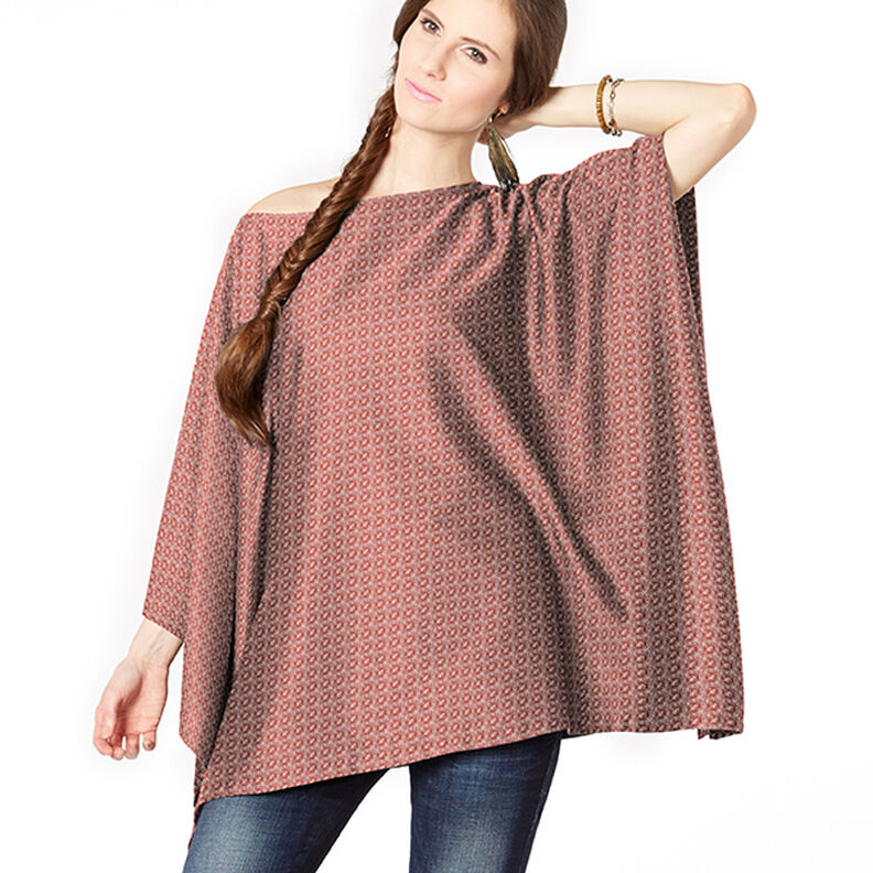 Satin de polyester Losanges cachemire – cuivre, image number 5