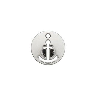 Pièce décorative ancre [ Ø 12 mm ] – argent métallique, 