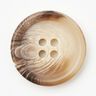 Bouton 4 trous rond [Ø 25 mm] – nature/marron foncé,  thumbnail number 1