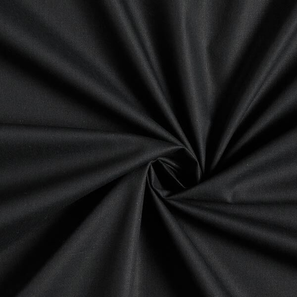 Popeline coton Uni – noir,  image number 1