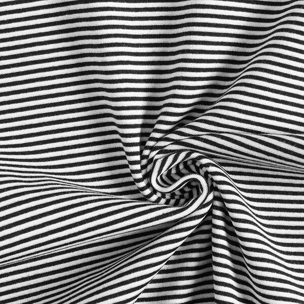 Bord-côtes tubulaire, fines rayures – noir/blanc,  image number 3