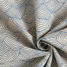 Tissu de décoration Semi-panama motif vagues – bleu roi/nature,  thumbnail number 3