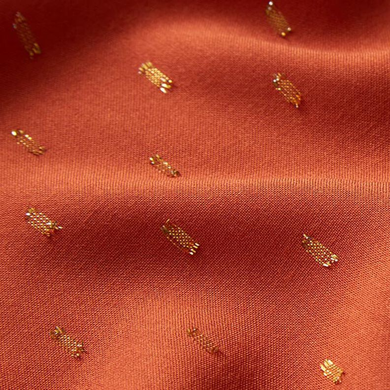 Tissu en viscose gouttes scintillantes – terre cuite,  image number 3