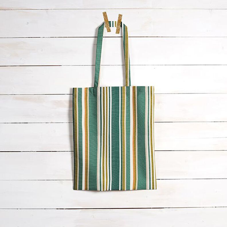 Toile pour store banne Rayures mixtes – vert sapin/écru,  image number 8