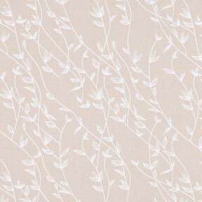 Popeline coton Vrilles de feuilles – gris brume, 
