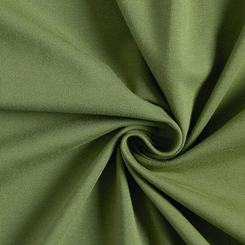 Jersey coton Medium uni – olive, image number 1