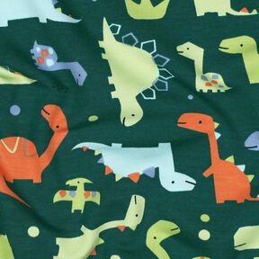 Sweat d’été Dinosaures | Poppy Fabrics – sapin bleu/vert clair, 