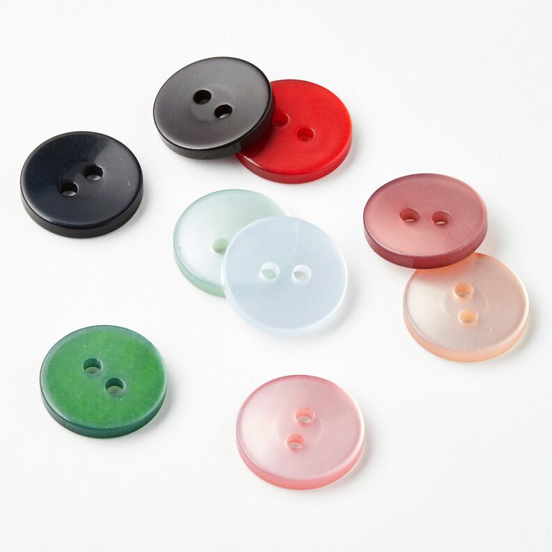 Bouton 2 trous brillant [Ø 15 mm] – rose,  image number 4