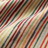 Tissu de décoration Gobelin Rayures colorées – beige clair/carmin,  thumbnail number 2