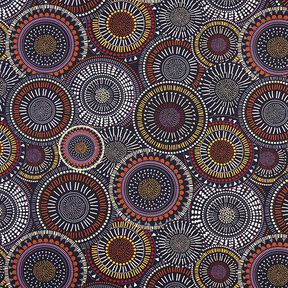 Tissu en coton Cretonne mandala – noir, 