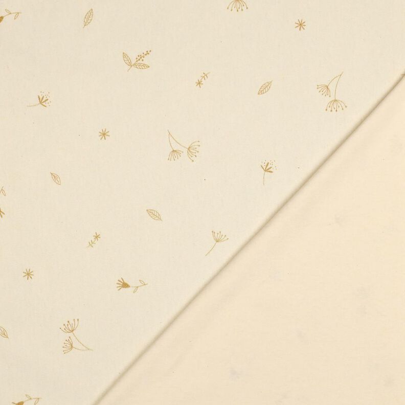 GOTS Jersey coton Branches et plantes | Poppy Fabrics – crème/brun faon, image number 4