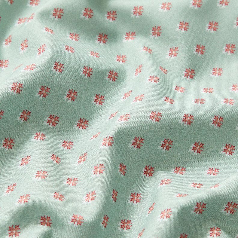 Tissu en coton Popeline Mini pointes – menthe clair/vieux rose foncé, image number 2
