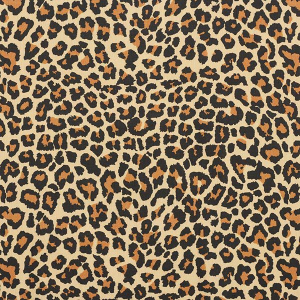 Tissu de décoration Satin de coton Motif léopard – marron,  image number 1
