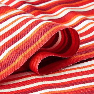 Extérieur Tissu pour chaise longue Rayures verticales, 44 cm – rouge/orange, 