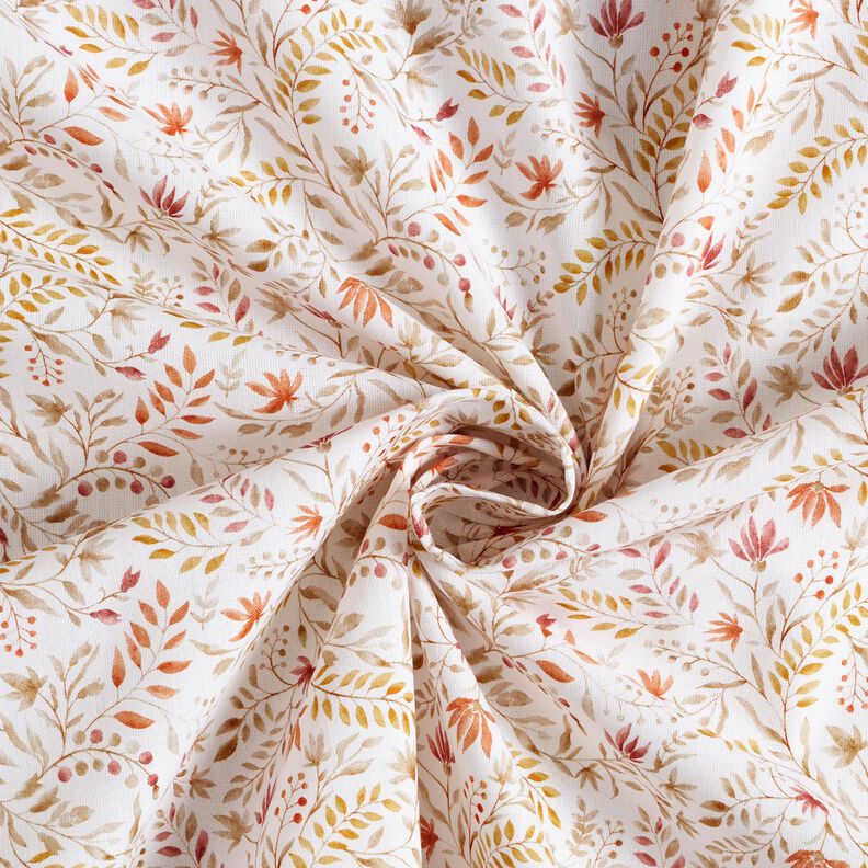 Popeline coton Rêve floral Impression numérique – blanc/cuivre,  image number 3