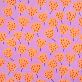 Popeline coton Tulips | Nerida Hansen – lavande/orange pêche, 