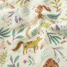 Tissu double gaze de coton Animaux de la forêt et fleurs – écru,  thumbnail number 2