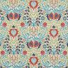 Tissu de décoration Gobelin vrilles symétriques – beige clair/turquoise,  thumbnail number 1