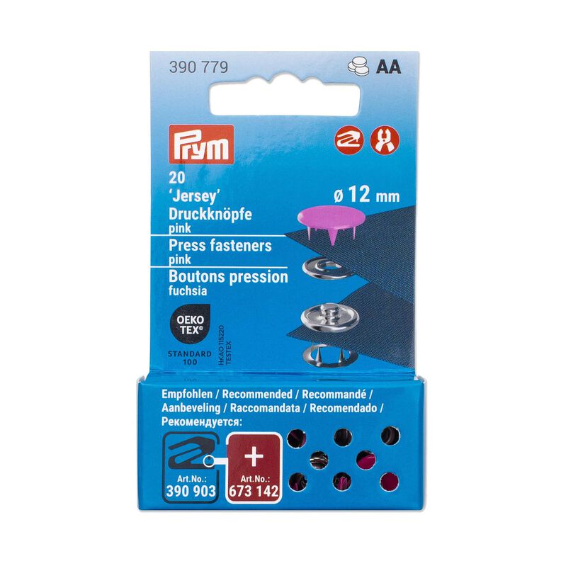 Boutons pression en jersey [12 mm] | Prym – rose vif,  image number 3