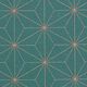 Tissu de décoration Canvas Étoiles Art déco – pétrole/or,  thumbnail number 1