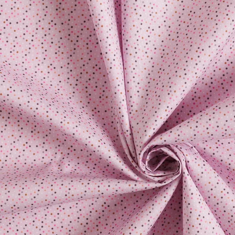 Popeline coton Mini points multicolores – violet pastel,  image number 3