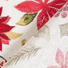 Tissu de décoration Canvas Fleurs d’étoile de Noël – écru/carmin,  thumbnail number 4