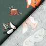 Popeline coton Animaux de la forêt heureux – vert foncé/orange pêche,  thumbnail number 4