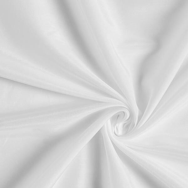 Tissu voile en coton et soie super léger – blanc,  image number 1