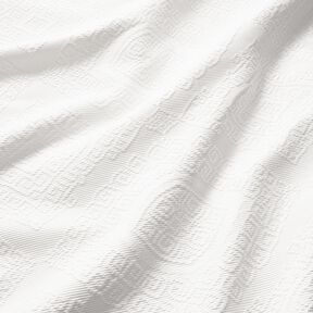 Tissu de décoration Jacquard losanges décoratifs 275 cm – blanc, 