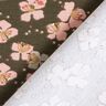 Jersey coton Jolies petites fleurs – kaki,  thumbnail number 4