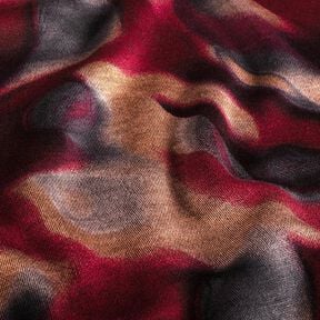 Jersey romanite Aurores boréales – rouge bordeaux/bleu acier, 