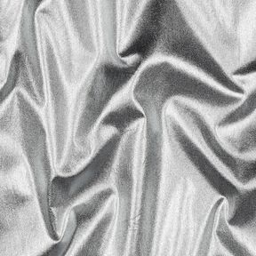 Popeline coton embelli avec un film Uni – argent métallisé, 