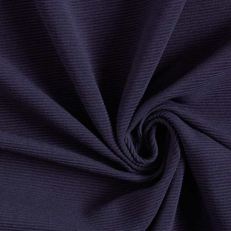 Jersey côtelé ottoman uni – bleu marine,  image number 1